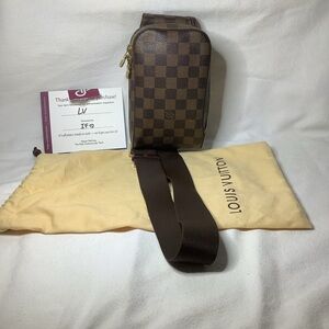 Louis Vuitton Brown Checkered Crossbody Bag